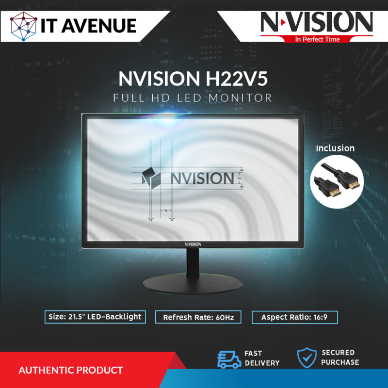 NVISION H22V5 21.5″ FULL HD LED MONITOR - IT Avenue PH